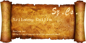 Szilassy Csilla névjegykártya