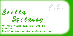 csilla szilassy business card